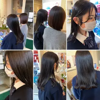 ミディアム カラー 牧野 由香のヘアスタイル