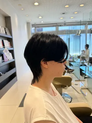 ミディアム パーマ メンズ EARTH勝田台 吉永嵐のヘアスタイル