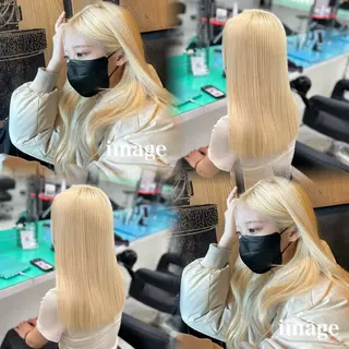 ロング カラー ヘアアレンジ トレンドモテカラー 🩷色落ちまで可愛くのヘアスタイル