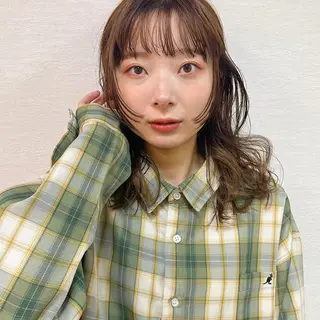 セミロング カラー 高橋 みく/ minim 暖色のヘアスタイル