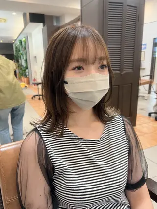 ミディアム カラー 頭皮×髪質改善 透明感カラー💎中村のヘアスタイル