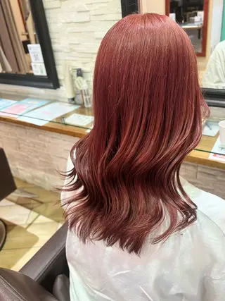 ロング カラー 暖色カラー🍒 yume ໒꒱のヘアスタイル
