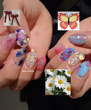 ネイル 3dパーツ/流行り 👧shushu❤️のネイルデザイン