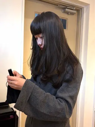 セミロング カラー じゅわっと暖色カラー 🍊Moemiのヘアスタイル