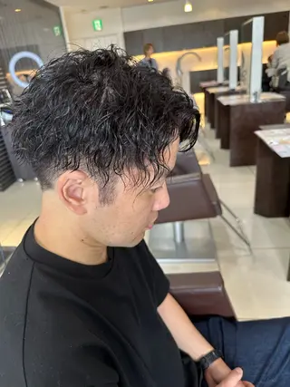 ミディアム パーマ 海外風パーマ 健人のヘアスタイル