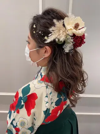 セミロング ヘアアレンジ 🦖鶴岡香純🦖 育休中のヘアスタイル