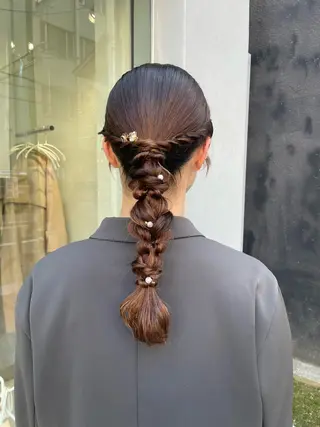 ロング ヘアアレンジ Then所属・mana/ハイトーン /ヘアアレンジ🎀のヘアスタイル