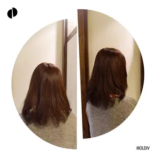 ミディアム セミロング カラー ✨縮毛矯正✨髪質改善 ナカシマ ユミのヘアスタイル