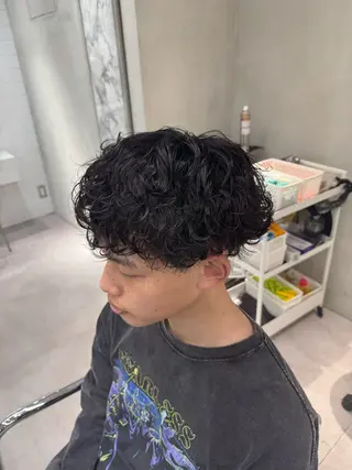 パーマ メンズ ブリーチ/パーマ特化 片平和寿のヘアスタイル