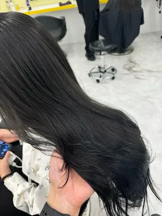 ロング カラー ヘアアレンジ ☁️トレンド✖️ 透明感☁️りくのヘアスタイル