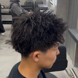 ショート パーマ ヘアアレンジ メンズ 【札幌メンズ特化】 🔥RIKU🔥のヘアスタイル