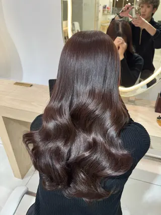 ロング カラー 顔まわりカット/ カラー/西野和裕のヘアスタイル