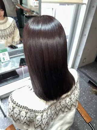 セミロング カラー パーマ 髪質改善⭐️縮毛矯正 中野⭐️Rinaのヘアスタイル