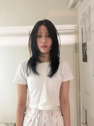 セミロング カラー ヘアアレンジ opus 店長大和 レイヤー/赤み消しのヘアスタイル