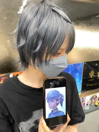 ショート ウルフカット 渋谷の人のヘアスタイル