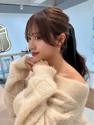 ロング 顔周り🇰🇷韓国 レイヤー/いづみ💞のヘアスタイル