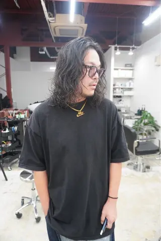 セミロング パーマ メンズ BOW【ボウ】所属・メンズパーマ/本町/ 心斎橋/Takumiのヘアスタイル