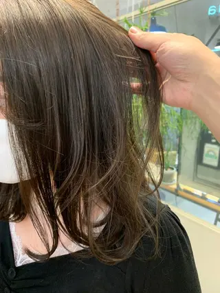 ミディアム 小顔レイヤー×コンパ クトボブ/林隆平のヘアスタイル