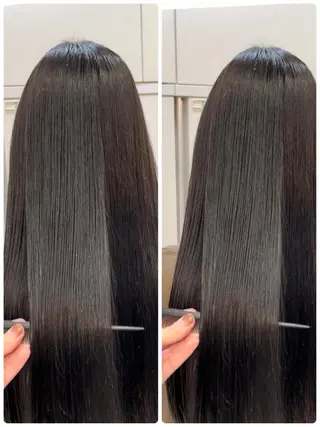 ロング メンズバレイヤージュ 斉藤春のヘアスタイル