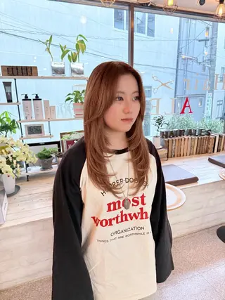 セミロング ウルフレイヤー エクステ/kokiのヘアスタイル