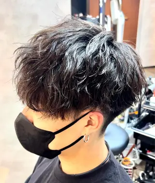 ミディアム メンズ パーマ&髪質改善職人 稲本　来耶のヘアスタイル