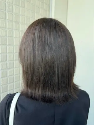 ミディアム カラー 縮毛矯正/艶髪カラー ヘアアレンジ/ひふみのヘアスタイル