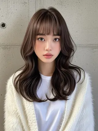 セミロング ウルフカット 811 大阪梅田 ウルフのヘアスタイル