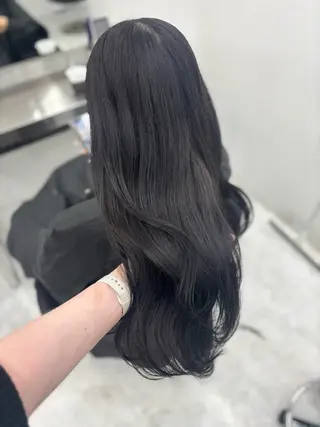 ロング カラー 韓国風暗髪ヘア🤍 🫧MIREIのヘアスタイル