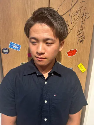 ショート カラー パーマ メンズ qrop（クロップ）所属・佐野 大貴のヘアスタイル