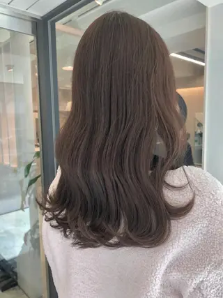 セミロング カラー 長井 徹行のヘアスタイル