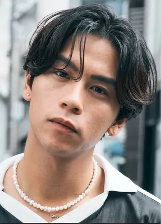 パーマ メンズ 松田 優斗のヘアスタイル