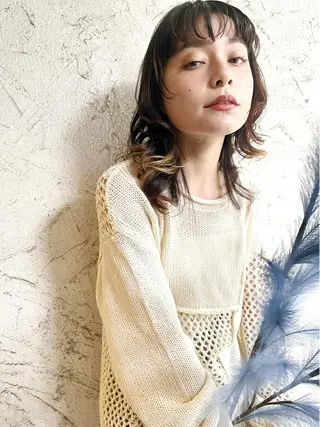 ミディアム ✨艶感/透け感✨Sherry所属・艶髪/ハイトーン Sherryのヘアスタイル