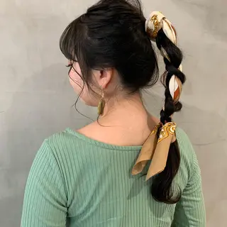 ロング カラー ヘアアレンジ アンニュイヘア🪽 ayumiのヘアスタイル