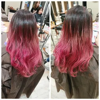 ロング カラー ACROあべの店所属・艶カラー/インナー /グラデ/大西小百合のヘアスタイル