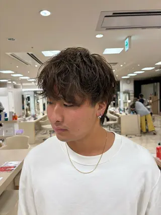 パーマ メンズ 湘南/メンズパーマ/ ハイライト/ユチカのヘアスタイル