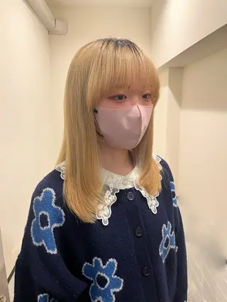 セミロング くすみカラー/ ヒガ ローレンのヘアスタイル