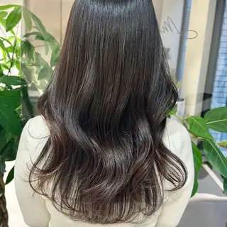 ロング カラー 韓国風/小顔レイヤー /艶カラーのヘアスタイル