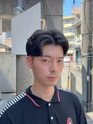 ショート パーマ ヘアアレンジ メンズ 透明感/艶髪矯正 🪐takushiのヘアスタイル