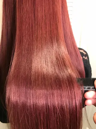 ロング 渋谷ハイトーン/ デザインカラー阿部のヘアスタイル