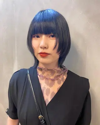 ミディアム カラー パーマ ヘアアレンジ メンズ キッズ ネイル マツエク・マツパ アイブロウ tatsumi/ボブ ウルフ/レイヤーのヘアスタイル