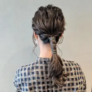 セミロング カラー ヘアアレンジ PRIVATE SALON EYES所属・EYES リアのマツエク・マツパデザイン