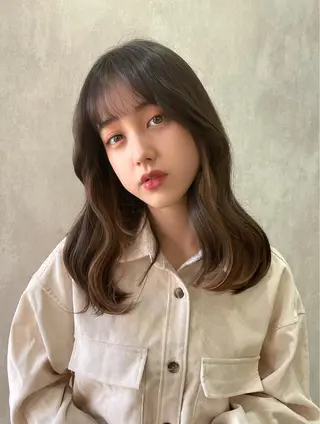 ミディアム 韓国レイヤー/ 髪質改善🤍芹奈のヘアスタイル