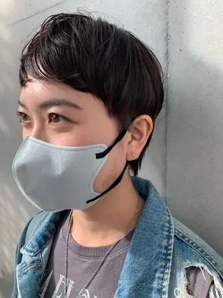 ショート Asti blanche所属・ブリーチなしWカラー /地毛風/小林凪沙のヘアスタイル