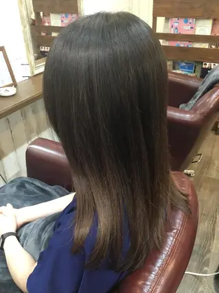 セミロング パーマ 金崎 新吾のヘアスタイル