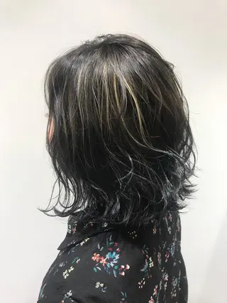 ミディアム カラー 縮毛矯正/髪質改善 /韓国風　山川春輝のヘアスタイル