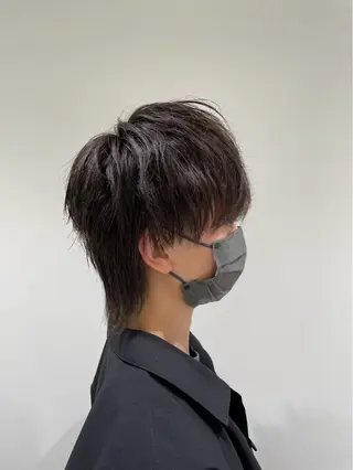 メンズ 【シャドウパーマ センターパート】義心のヘアスタイル