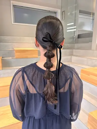 ロング ヘアアレンジ 染谷 遥花のヘアスタイル