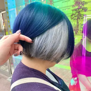 ショート カラー レイヤーカット/ 透明感カラー/みずほのヘアスタイル