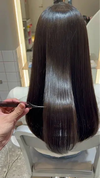 ロング カラー パーマ ヘアアレンジ メンズ キッズ 新宿/小顔レイヤー/ 顔まわり/西慶太朗のヘアスタイル