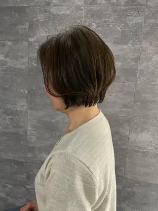 ショート ルネ所属・ショートヘア 縮毛矯正/福田梢のヘアスタイル
